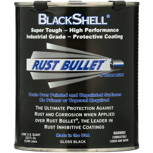 Rust Bullet BlackShell, Rust Preventative and Protective Coating, Quart