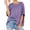 Purple, variant on Short Sleeve Women Oversized T-Shirt Summer Casual Loose Tee Tops