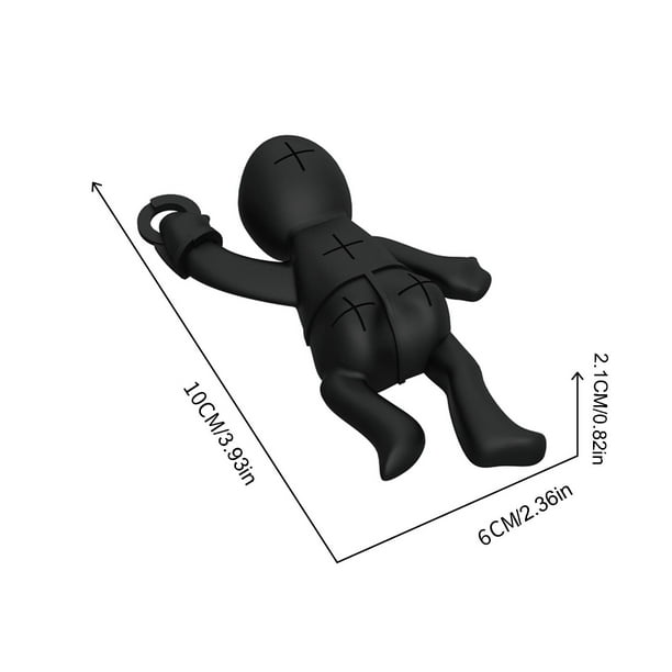 Portalápices de silicona para papelería creativa, colgante para mochila, llavero, interesante portalápices humanoide.