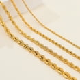 thumbnail image 3 of Davurpey Gold Chain Necklace Series - 18K Gold Plated Stainless Steel Twist Chain Fashion Personality Titanium Steel Necklace Clavicle Chain Suitable for Men and Women, Different Sizes, 3 of 18