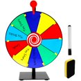 thumbnail image 1 of Roue de Prix à 15 Compartiments, Roue Rotative Interactive Bricolage avec Plateau Effaceur et Stylo, Toupie de Roulette Effaçable pour Table pour Salon Professionnel à la Maison, Carnaval, Fête - 10 Compartiments : 30 cm -, 1 of 10