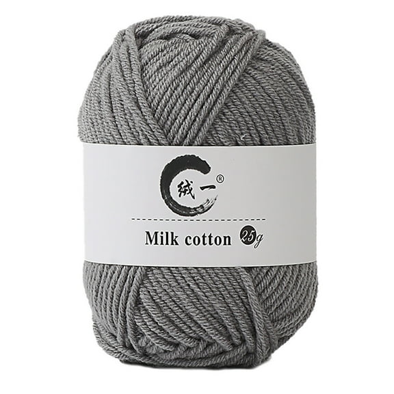 TUITOONM Soft Solid Color Milk Cotton Medium Thick Woolen Yarn Knitting Crochet for Making Scarves Sweaters Blankets Family Couples Winter Holiday Birthday Gifts