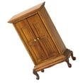 thumbnail image 2 of Accesorios de modelos de muebles en miniatura Estilo europeo Simple Double Door Armario mini gabinete de madera para decoración del hogar, 2 of 7