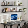 thumbnail image 5 of Wallniture Forte Long Wall Shelf, 60" Long, 9.25'' Deep, 1.5" Thick Floating Wood Shelves, Rustic Farmhouse Style Room Shelving, 1pc (Ebony), 5 of 8