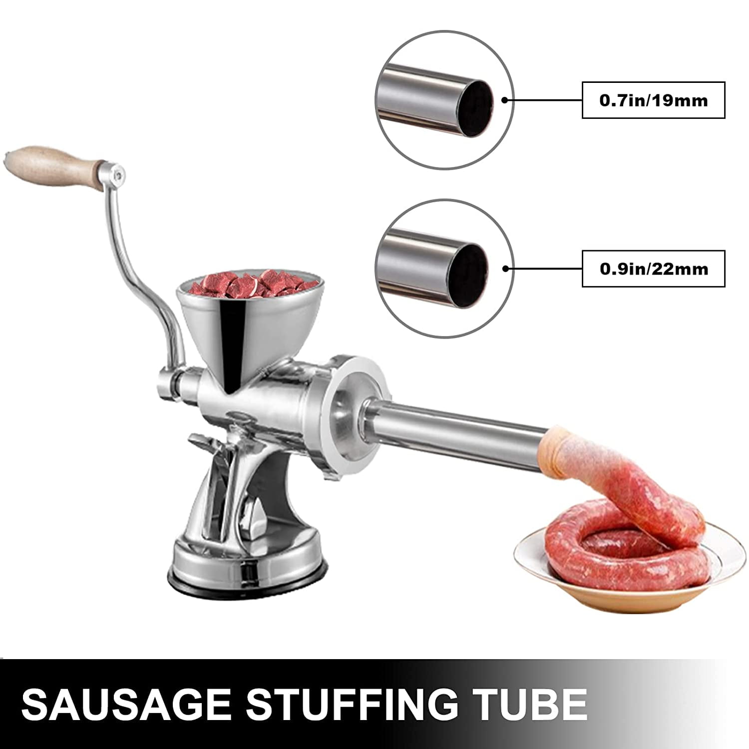 VEVOR Meat Grinder Manual 304 Stainless Steel Hand Operated Meat Grinder  Multifunctional Crank Sausage Maker Coffee Powder - #5 - Yahoo Shopping