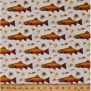 Trout Print Fabric