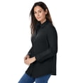 thumbnail image 3 of Woman Within Plus Size Petite Perfect Long Sleeve Shirt, 3 of 6