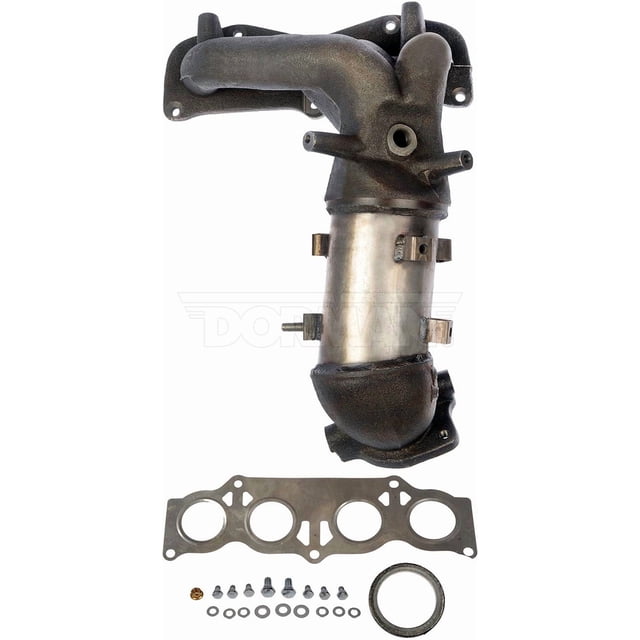 Dorman Catalytic Converter 672-8111 OE Solutions; OE Replacement; Manifold Assembly; Stainless Steel Case; 20 Inch Overall Length; CARB Compliant Yes