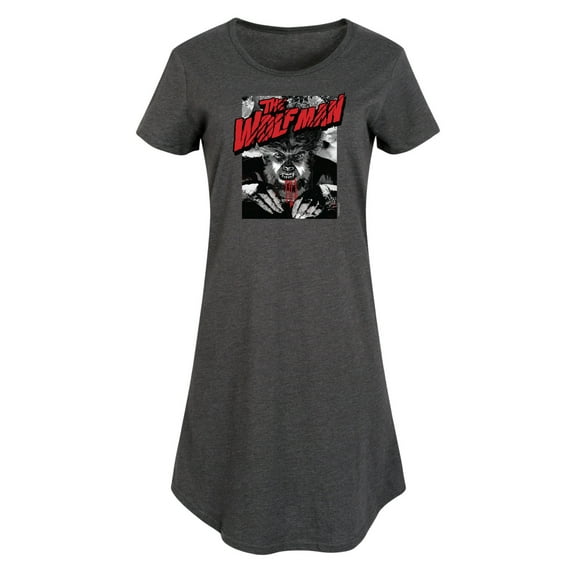 Classic Monsters - The Wolf Man - Black and White Movie Cover - Women's Any Way Dress