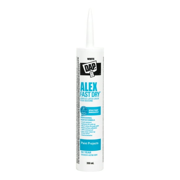 DAP Alex Fast Dry Caulking, 300ml, White