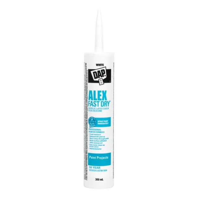 DAP Alex Fast Dry Caulking, 300ml, White