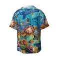 thumbnail image 2 of Balery Sea World Men's Casual Button Down Shirt Short Sleeve Textured Summer Cuban Beach Shirts-4X-Large, 2 of 7