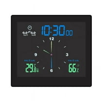 Bathroom Waterproof Wall Clock Shower Clocks Digital Electronic Wall Clock Kitchen Washroom Time Black