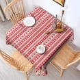 thumbnail image 2 of Red and White Christmas Pattern Square Tablecloth,Waterproof Square Table Cover,Wipeable Spillproof Washable Table Cover for Home Kitchen Party Decor 42"X42"(107x107cm), 2 of 6