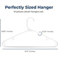 thumbnail image 2 of Ganchos de Plastico Premium SereneLife, Antideslizantes, Ahorradores de Espacio, Duraderos y Resistentes, para Camisas, Suéteres, Sudaderas, Abrigos, Pantalones y Vestidos, Blanco, Pack 10, 2 of 7