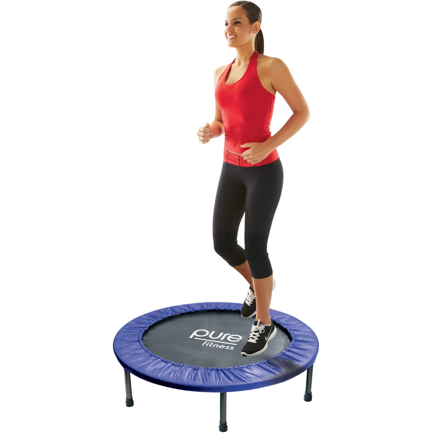 SogesPower Mini Fitness Trampoline Folding Trampoline for Home Exercise 28 inches with Handle bar 