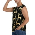 thumbnail image 3 of Bingfone Christmas Gold Deers Pattern Men's Tank Tops Workout Sleeveless Tee Shirts Running Beach Tanks for Men-Small, 3 of 8