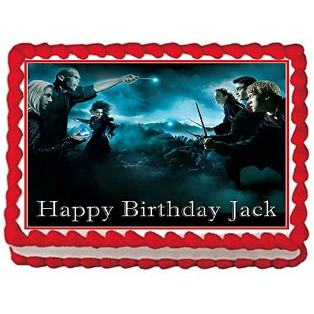 Harry Potter Cake Decorating - 1/4 Sheet Harry Potter Battle Edible Frosting Cake Topper*
