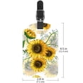 thumbnail image 6 of Square 2Pack PU Leather Sunflower Cruise Luggage Tag with Privacy Cover and Name ID Tag for Travel Handbags Backpacks Luggage Tags, 6 of 6
