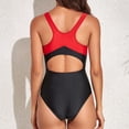 thumbnail image 5 of XIYON Women's One Piece Swimsuit Women Retro Color Block Bathing Suit Racerback Swimsuits Swimwear Swim Suits 2026, 5 of 5
