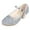 Silver, variant on Zanarzt Flower Girls Dress Shoes Girls Fashion Low Heel Dance Performance Princess Wedding Shoes Silver,US 3
