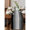thumbnail image 2 of Black Gray Ombre Burlap Cotton Table Runner 16x72 Inches Long, Vintage Country Wooden Farmhouse Table Runners, Outdoor Dining Tablecloths Decor for Baby Shower/Party/Wedding, 2 of 6