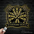 thumbnail image 2 of Handmadetneonsign Personalized Name Dart Dartboard Metal Wall Art LED Light - Custom Name Dart Player Metal, 2 of 5