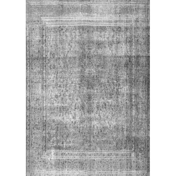 Ahgly Company Indoor Rectangle Persian Gray Traditional Area Rugs, 2' x 3'