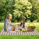 thumbnail image 1 of Fiudx Esterilla de Picnic Lavable, con Correa de Mano de Cuero Grueso, Resistente a La Humedad, Tela de Algodón Suave y Transpirable, Ideal para Picnics En La Playa y Camping, Ideal para Viajeros Al, 1 of 6