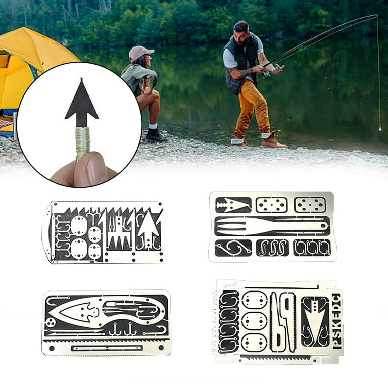 Blue Folding Multi Tool Kit Stainless Steel 1 Multi-Purpose Pocket Multitool Plier, Camping, Hunting, Fishing and Hiking - Stocking Stuffers for
