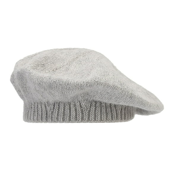 Weikingp Clearance! Beret Hats for Women, Women's Solid Color Knitted Wool Warm Beret Casual Shade Fall And Winter Hat, French Beret Hats for Women, Black Beret Grey