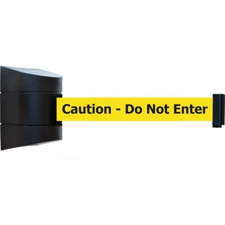 Tensabarrier Belt Barrier, Black,Belt Color Yellow 897-24-S-33-NO-YAX-C