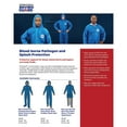 thumbnail image 3 of ViroGuard®, Blue Hazmat Coverall with Hood, Elastic Wrists & Back, Front Zipper with Storm Flap, 3 of 5