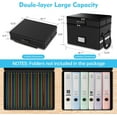 thumbnail image 6 of Fireproof Document Box with Lock, 2 Layer Fire Proof File Box for Documents with Handle, Portable Home Office Fire Safe Document Box for Hanging Letter/Legal Folder/Certificate, 6 of 7