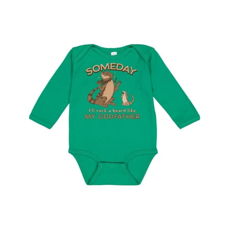

Inktastic Someday I ll Rock A Beard Like My Godfather-Bearded Dragons Gift Baby Boy or Baby Girl Long Sleeve Bodysuit