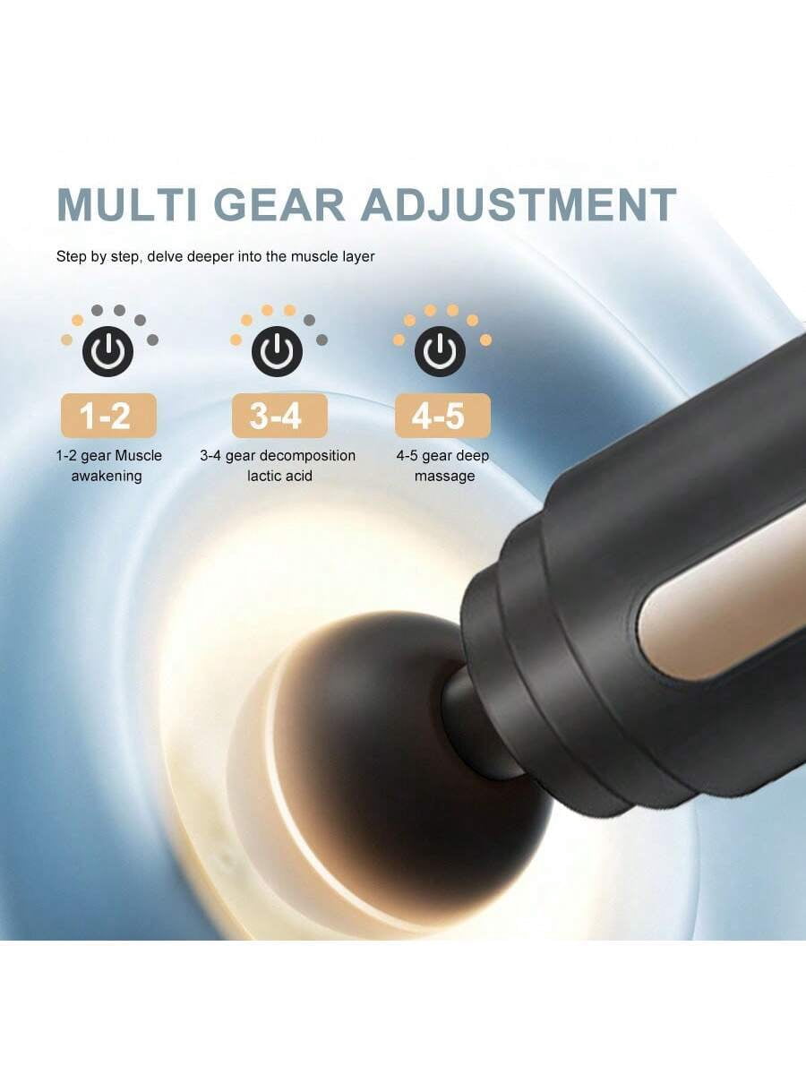 720 Key Fascia Massage Gun, USB Rechargeable 1200mAh, 6 Speeds & 4 Heads for Muscle Relaxation, Recovery for Athletes, Office Workers, Fitness Enthusiasts
