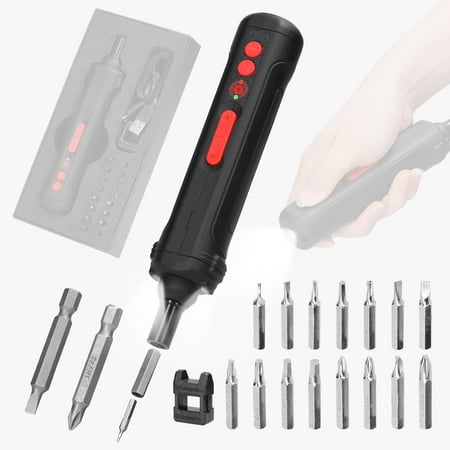 

Carevas 250rmin 3.0N.m Screwdriver Metal Bits Set Multifunctional Screwdrivers Repairing Tool Kit Electric Screw Driver with 3pcs for Mobilephones Computers Home Appliances