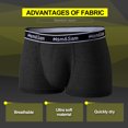 thumbnail image 3 of Ham&Sam Men's Boxer Brief,Bamboo Rayon Trunks,Soft Underwear  for Men,Comfortable Moisture Wicking & Breathable, 5 Pack, 3 of 6
