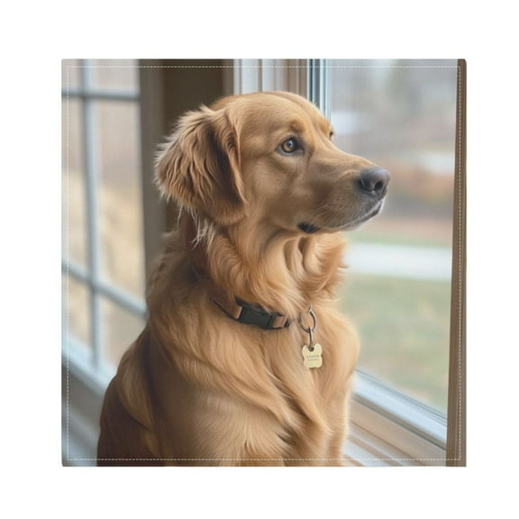 Qxltty Golden Retriever Napkins 20×20in Perfect for Parties Dinners Weddings Cocktail Housewarming Cloth Napkins Set of 6
