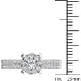 thumbnail image 4 of 3/4 Carat T.W. Diamond Cluster 14kt White Gold Engagement Ring, 4 of 5