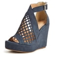 thumbnail image 2 of Nuevas sandalias de cuña Zapatos de mujer ahuecados con boca de pez de fondo grueso para mujer Wmkox8yii sa3527, 2 of 8
