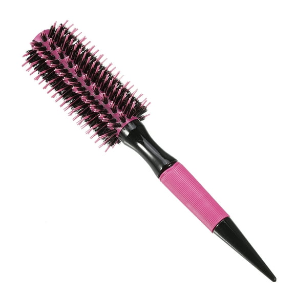 Unique Bargains Round Hair Brush Hair Brushes for Women Nylon Bristle Pins Round Brush Pink 10.04"x1.97"