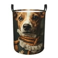 thumbnail image 1 of Balery Modern Cute Dog Cesta de ropa redonda con asas, impermeable, independiente, para ropa, juguetes, dormitorio y familia-Medium, 1 of 6