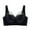 Black, variant on Women's Thin Solid Color Comfortable Breathable Push Up Bra With Underwire Triple Bra