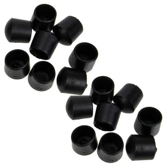 YUNLIGHTS Foosball Rod Caps Smooth Operation Black Rubber 16Pcs