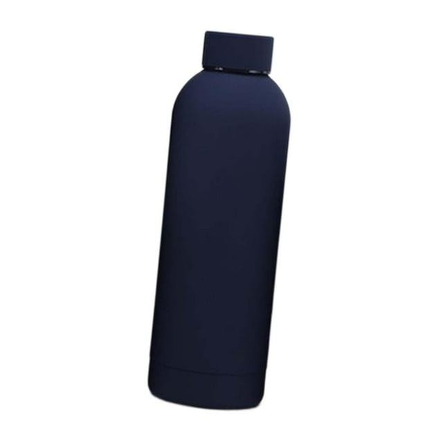 Botella de agua con asa Cola Botella aislada duradera para regalo Senderismo Entrenamiento Azul 500ml