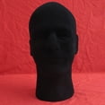 thumbnail image 2 of Fairnull Foam Flocking Black Mold Mannequin Model Head Wig Display Stand for Home, 2 of 9