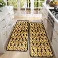 thumbnail image 4 of Kitchen Rugs Sets Of 2,Golden Black Horse and Diamond Pattern Anti Fatigue Kitchen Mat Rugs Non Slip Washable,Decorative Kitchen Floor Mats for Kitchen,Sink,Laundry,17"x47"+17"x47", 4 of 5