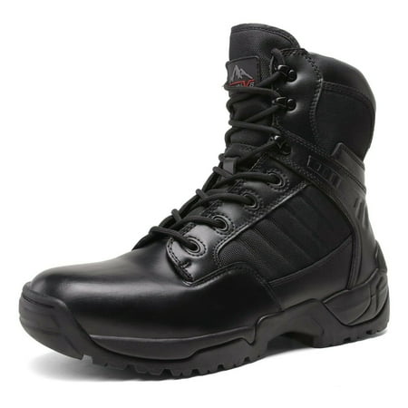 

NORTIV8 Men‘s Military Tactical Work Boots Side Zipper Hiking Combat Boots Shoes