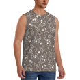 Balery Retro Bunny Men's Sleeveless Muscle Shirts Workout Tank Top